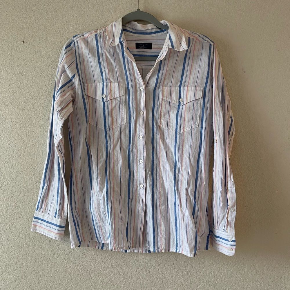 Untuckit linen blend button up‎